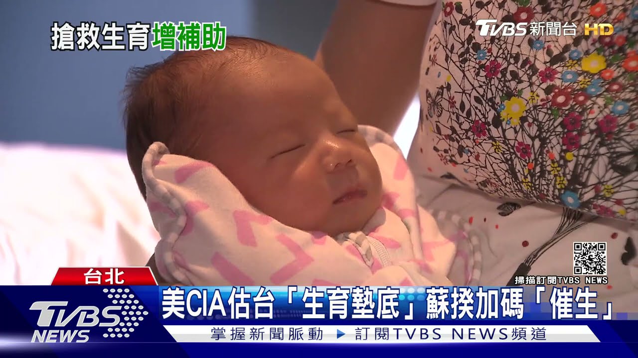 美CIA估台「生育墊底」　蘇揆加碼「催生」