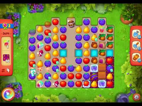 GardenScapes Level 3694 no boosters (12 moves)