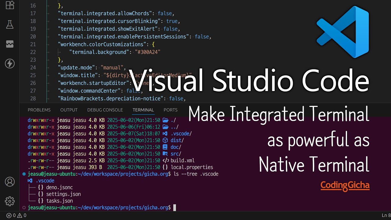 Visual Studio Code - Integrated Terminal settings