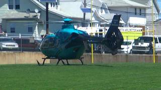 preview picture of video 'North Arlington, Nj Morristown Memorial Hospital Air 1 Taking Off 5/16/12'