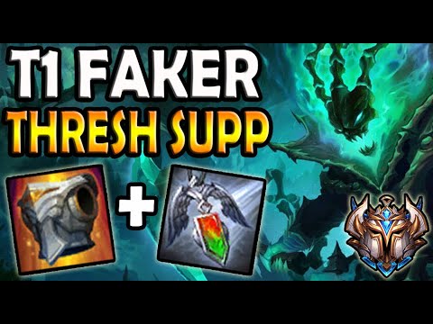 T1 Faker THRESH Support vs BARD - Patch 10.16 Ranked Korea ✔️