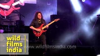 Vinni Moore lead guitarist of UFO band at Hornbill Rock Contest, Nagaland