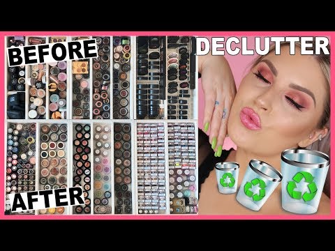 Eyeshadows, Pigments & Glitters! 🔪 ORGANIZE AND DECLUTTER MY MAKEUP COLLECTION! 😏 Video