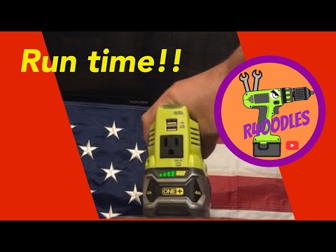Ryobi 18Volt ONE+ 150watt Inverter - How long will it power a tv?