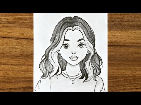 Cute girl drawing || Girl drawing easy step by step | Beautiful girl drawing for beginners