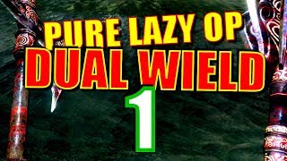 Skyrim Pure Lazy OP Dual Wield Walkthrough - Part 1: The Birth of Lazyboy & Fishing For Gold