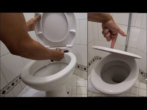 Klodeckel WC Sitz montieren mit Absenkautomatik.  Toilettendeckel mit Quick Release befestigen