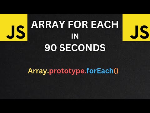 Javascript Array Foreach In 90 Seconds Javascriptjanuary