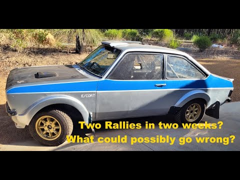 Sorting out a Ford Escort Mk 2 rally car to race. Two rallies in two weeks!