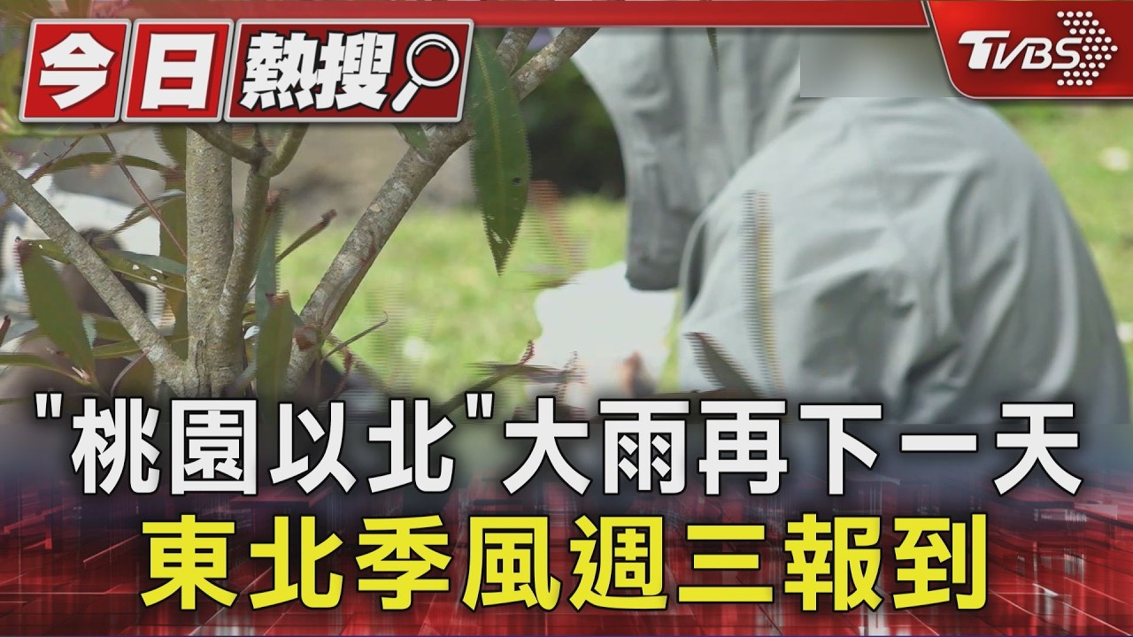 「桃園以北」大雨再下一天 東北季風週三報到/|TVBS新聞 @TVBSNEWS01