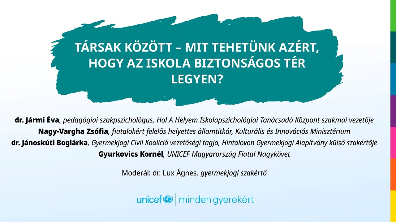 Társak között - mit tehetünk azért, hogy az iskola biztonságos tér legyen?