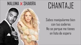 Chantaje - Shakira Ft Maluma (Letra/Lyrics)