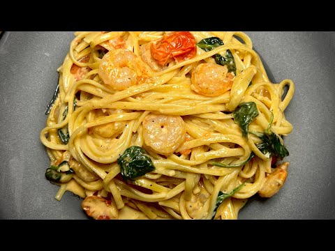 Creamy Garlic Shrimp Pasta Recipe