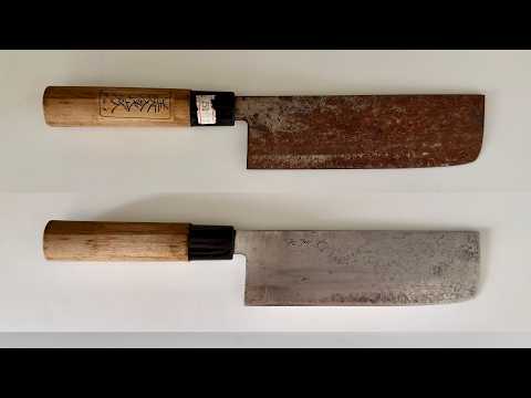 Recupero coltello giapponese arrugginito | Vale la pena restaurarlo?