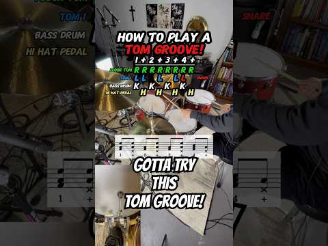 How to Play a Tom Groove! (Beginner Drum Lesson) #drums