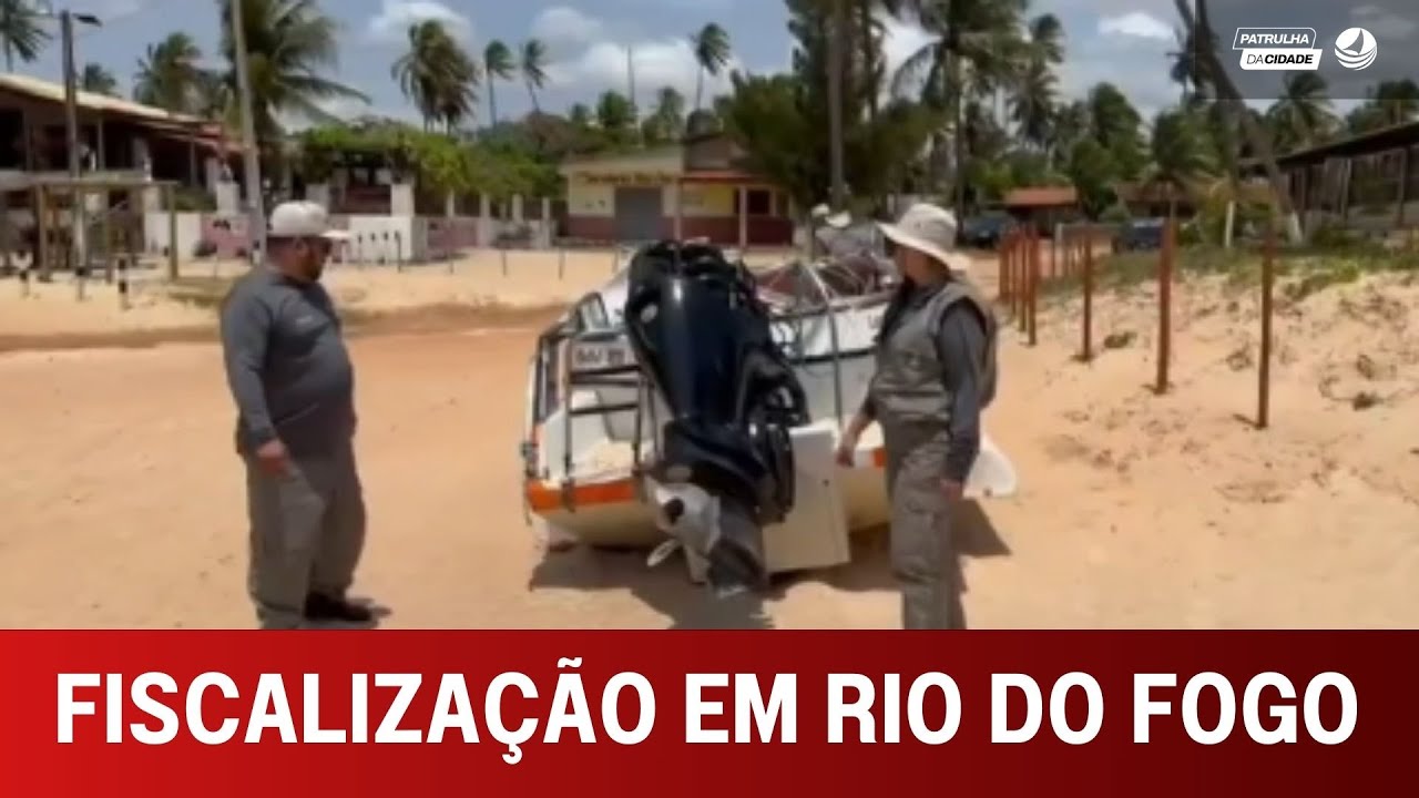 Fiscalização nas embarcações em Rio do Fogo