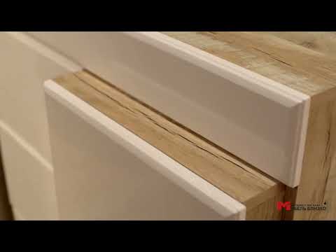 Шкаф с витриной Л Роксет КМК 0554.3 (дуб юкон/белый глянец)