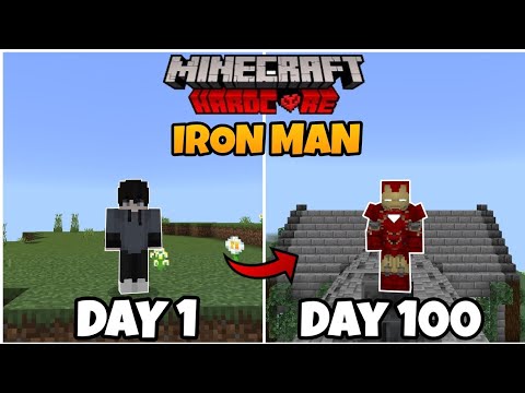 Insane 100 Day Iron Man Challenge in Minecraft