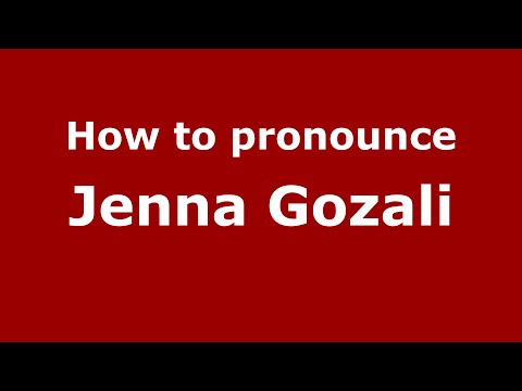 How to pronounce Jenna Gozali (Indonesia/Indonesian) - PronounceNames.com