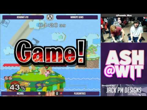Michael (Puff) vs Pleasantries (Samus) - ASH@WIT #91 Melee Winner's Semis