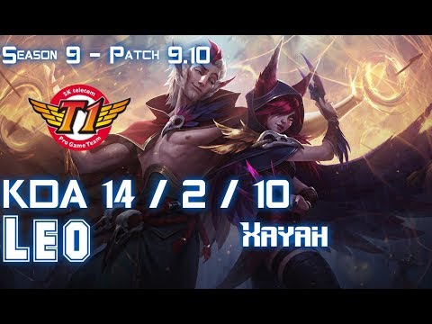 SKT T1 Leo XAYAH vs KAI'SA ADC - Patch 9.10 KR Ranked