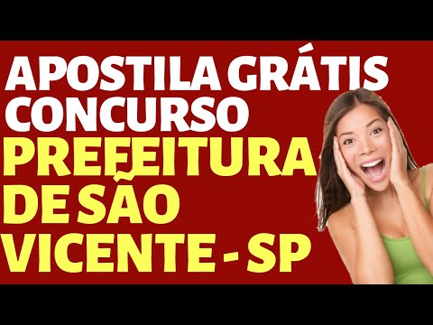 BAIXAR APOSTILA CONCURSO Prefeitura de São Vicente SP
