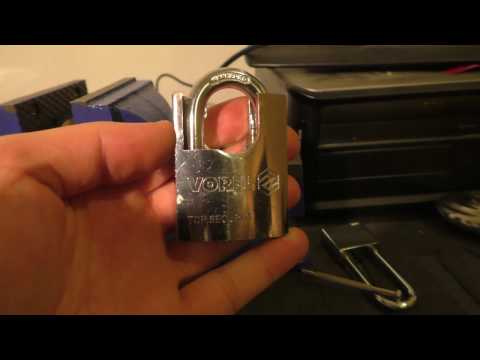 Kłódka firmy Vorel Top Security otworzona szybko grabiami - rake