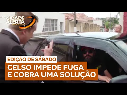 'Desce do carro!': Russomanno impede fuga de dono de agência que vende veículos sem documentos