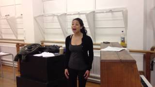 Eva Noblezada in rehearsal for My Lifelong Love - An Evening with Georgia Stitt and Friends