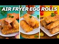 Air Fryer Egg Rolls 3 Ways – Pork, Cheeseburger & Buffalo!