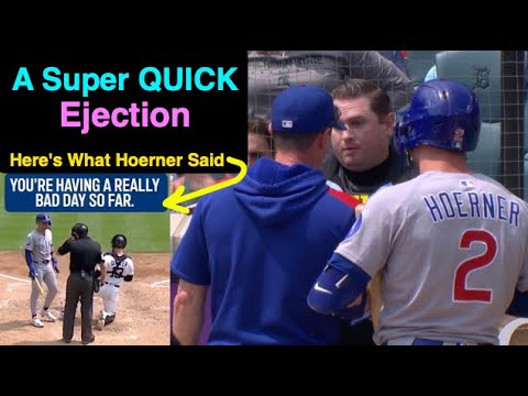 E65-6 - Nico Hoerner Tells Umpire Derek Thomas He's Having a Bad Day, Gets Ejected, Counsell Run Too