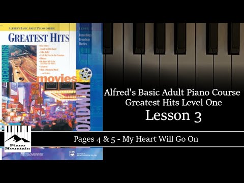 FREE Piano Lessons | Alfred Basic Adult Piano Course Greatest Hits Level One | Lesson 3 Pages 4 & 5