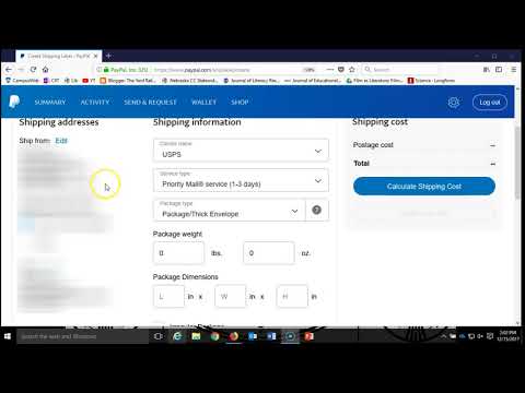 Part of a video titled Create a Cheaper Shipping Label First Class Package Paypal No ...