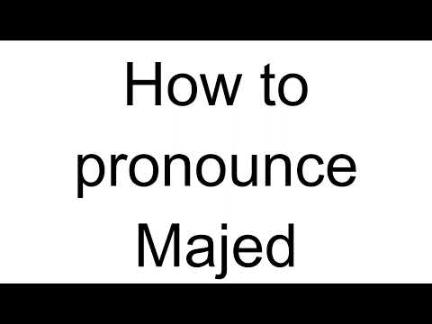 How to Pronounce Majed (Arabic)