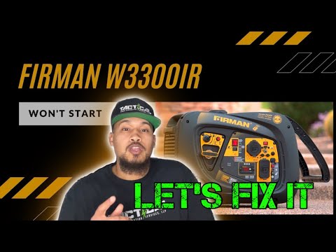 Generator won't start. How to fix a Portable Firman W3300ir | W03083 | W03381 | WH03041 Inverter.