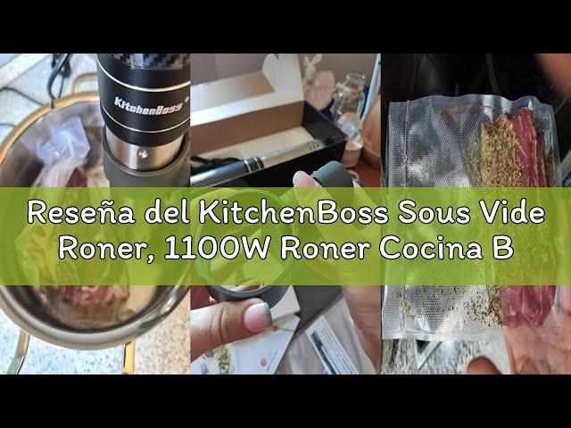 Vídeo relacionado con KitchenBoss Sous Vide Roner Cocina Baja Temperatura 1100W Inmersión a Prueba de Agua IPX7 Circuladores Control de Temperatura de Precisión Temporizador Digital