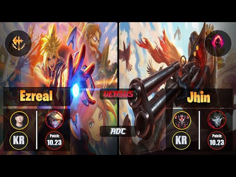 Ruler EZREAL (ADC) [Conqueror] VS JHIN - Grandmaster KR Patch 10.23