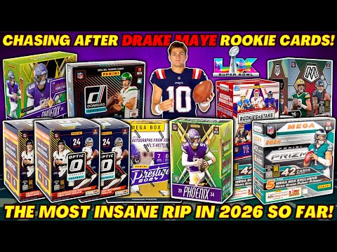*The LUCKIEST Sports Card Pulls EVER!🤯 Opening 2024 Football Packs Chasing DRAKE MAYE Rookie Cards!🏈