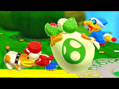 Yoshi's Woolly World - 100% Walkthrough - World 1 (All Smiley Flowers & Wonder Wools)