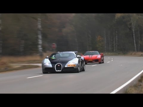 Bugatti Veyron vs. Ferrari F430 JDC - Racing at Closed track! 240+ KM/H