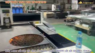 Máy Laser fiber Cnc cắt tấm ironwood nguồn cắt 3000w