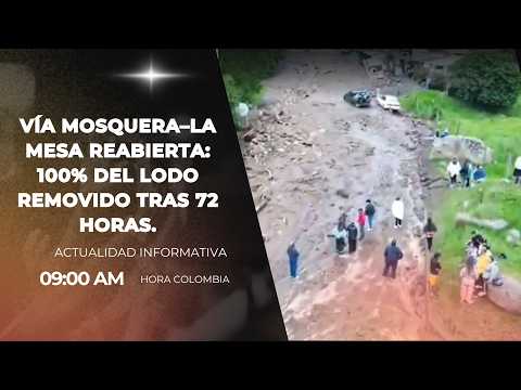 Vía Mosquera–La Mesa reabierta: 100% del lodo removido tras 72 horas