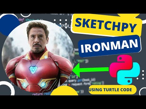 Ironman Using Python Sketchpy Code Python Programming Hub Robert Downey Jr