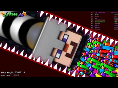 Slither.io A.I. Steve Skin Vs Pro Snakes - Epic Skin Slitherio Vip Best Gameplay - World Record