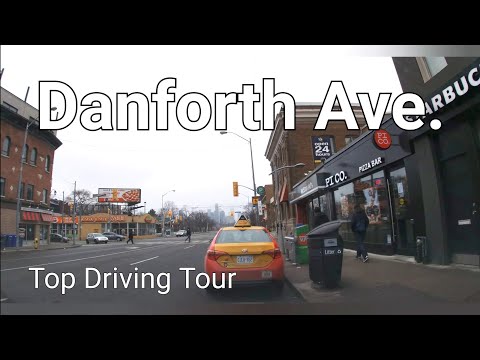 Danforth Ave. Toronto | Driving Tour 4K | Ontario, Canada