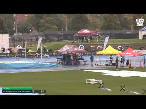 Boys U09 200m Timed Final 2: 2021 Commonwealth Bank State Track and Field Championships // LAVicTV