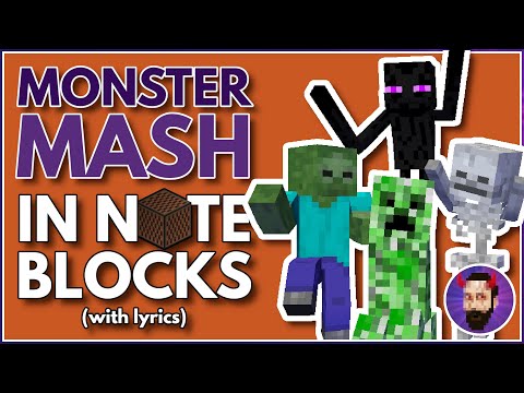 Monster Mash in Minecraft! ♪ Note Block Song (with lyrics!)