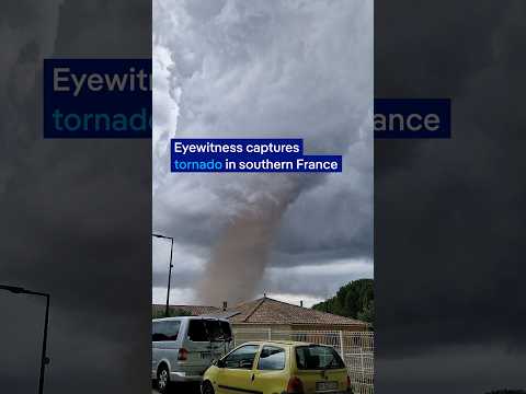Eyewithness captures tornade in southern France on video | DW News