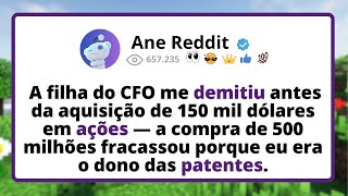 A FILHA do CFO me demitiu antes da AQUISIÇÃO de 150 mil dólares em ações — a compra de 500 milhões..