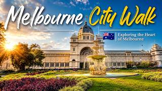 Melbourne, Australia City Walk 🇦🇺 | Exploring the Heart of Melbourne / Silent Vlog 🌿